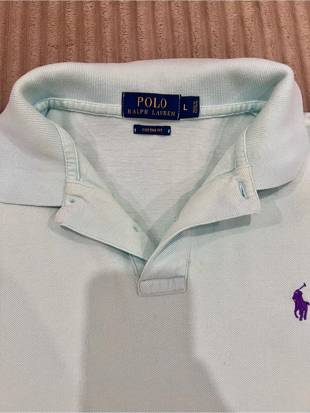 Polo by Ralph Lauren Men’s Light Mint Classic Pique Polo Shirt L Tiffany